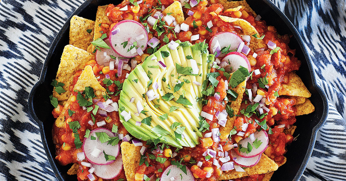 Skillet Chickpea Chilaquiles