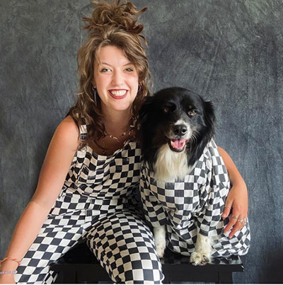 Eliza Reinhardt and her dog