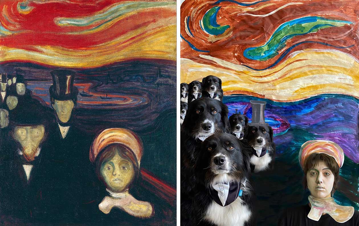 Reinhardt's tribute to Edvard Munch's Anxiety