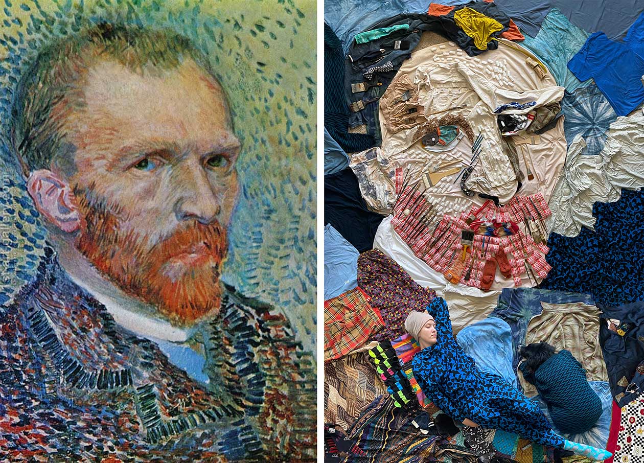 Reinhardt's tribute to Vincent Van Gogh's Autoportrait