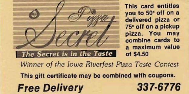 Newspaper Ad for Secret Pizza