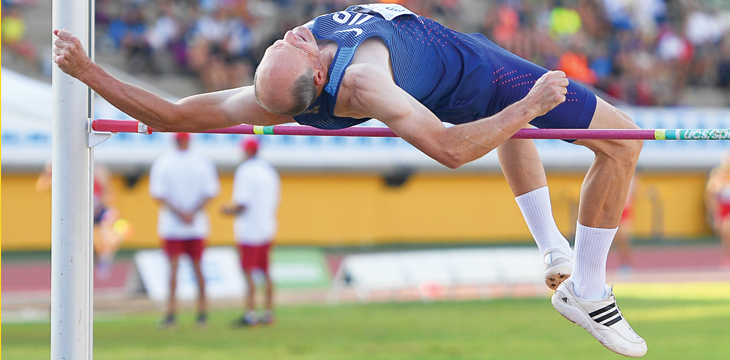 Peter Hlavin High Jumping