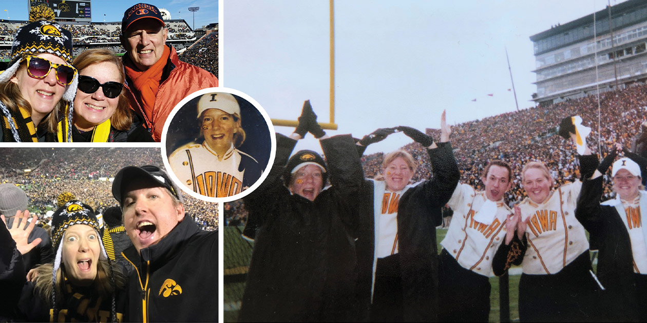 Kelly Enstrom at an Iowa Hawkeye Football Game