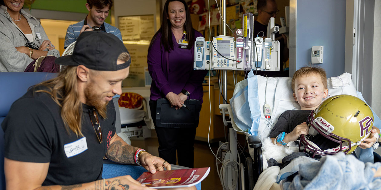 George Kittle Brightens Day for Children's Hospital Patients