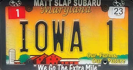 License Plate: IOWA 1