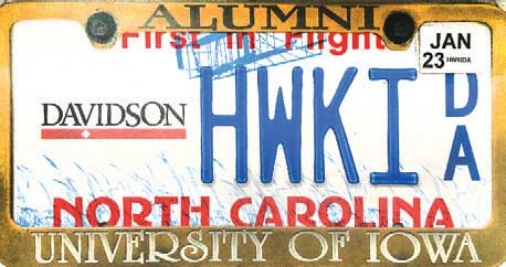 License Plate: HAWKI