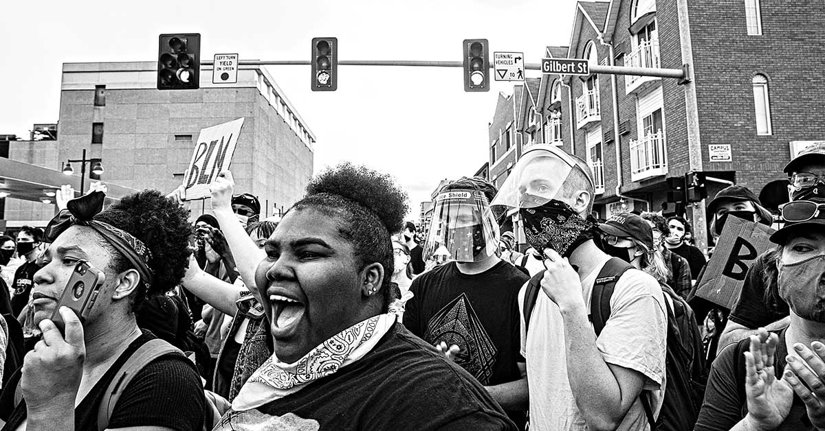 BLM Protestors on the Pentacrest