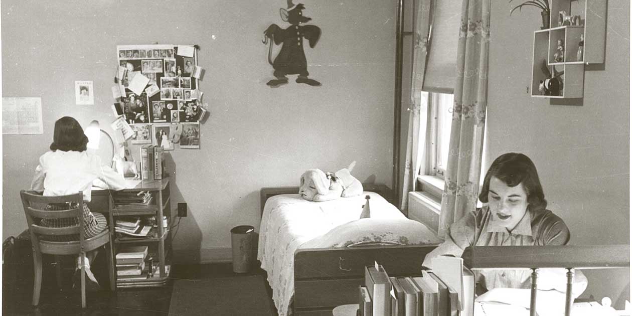 Students Studying in Currier Hall