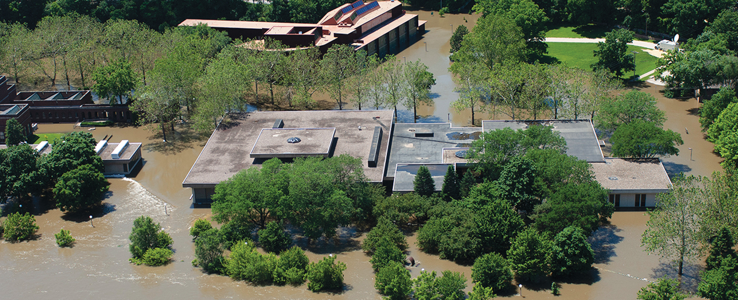 UI Museum of Art during the flood of 2008