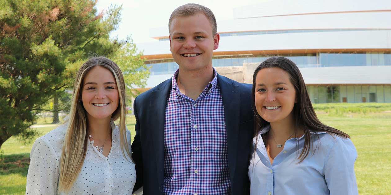 Brittany Caskey, Patrick Prosser, and Lane Dethrow