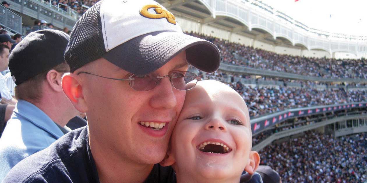 Aaron and Eli Horn at Yankee Stadium