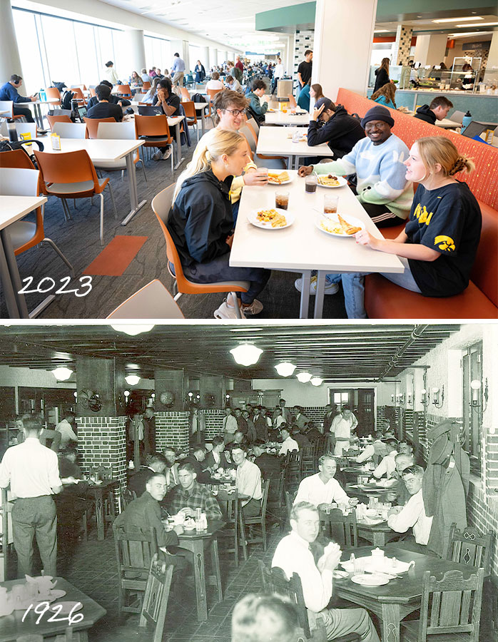 Cafeterias around campus old and new