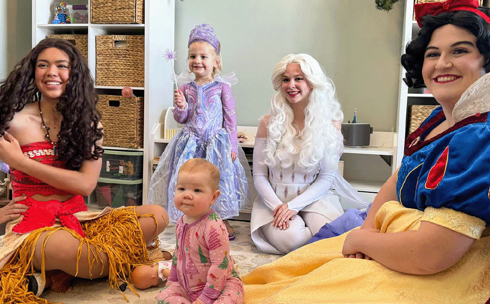 Dressed up in disney princess
