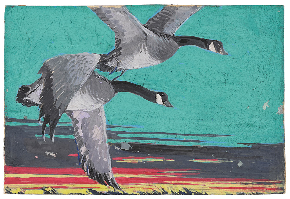 Watercolor paintings by Iowan Jay N. �Ding� Darling that became federal wildlife stamps