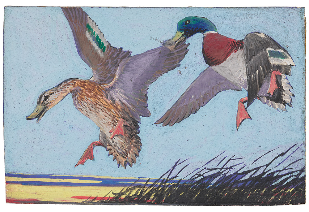 Watercolor paintings by Iowan Jay N. �Ding� Darling that became federal wildlife stamps