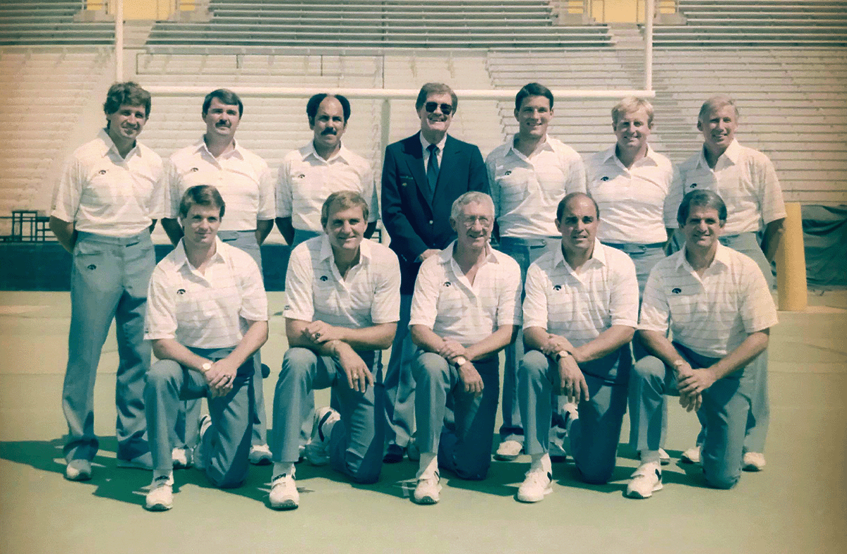 The 1986 Iowa football coaching staff