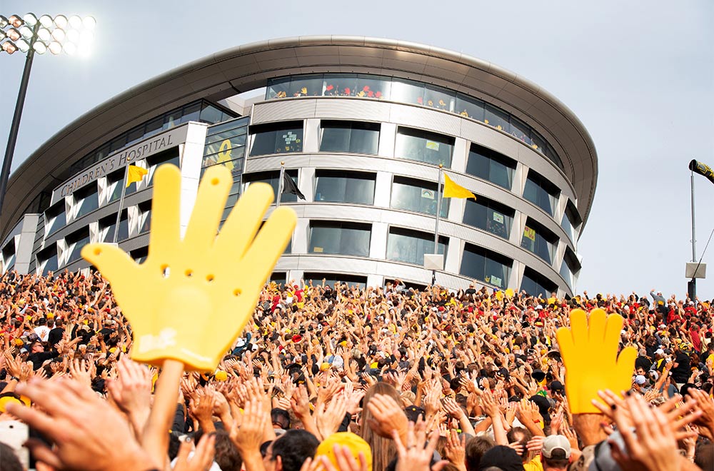 Fans doing the wave