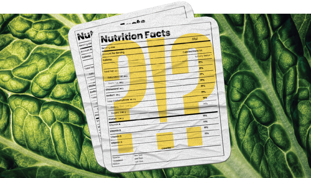 Nutrition label graphic