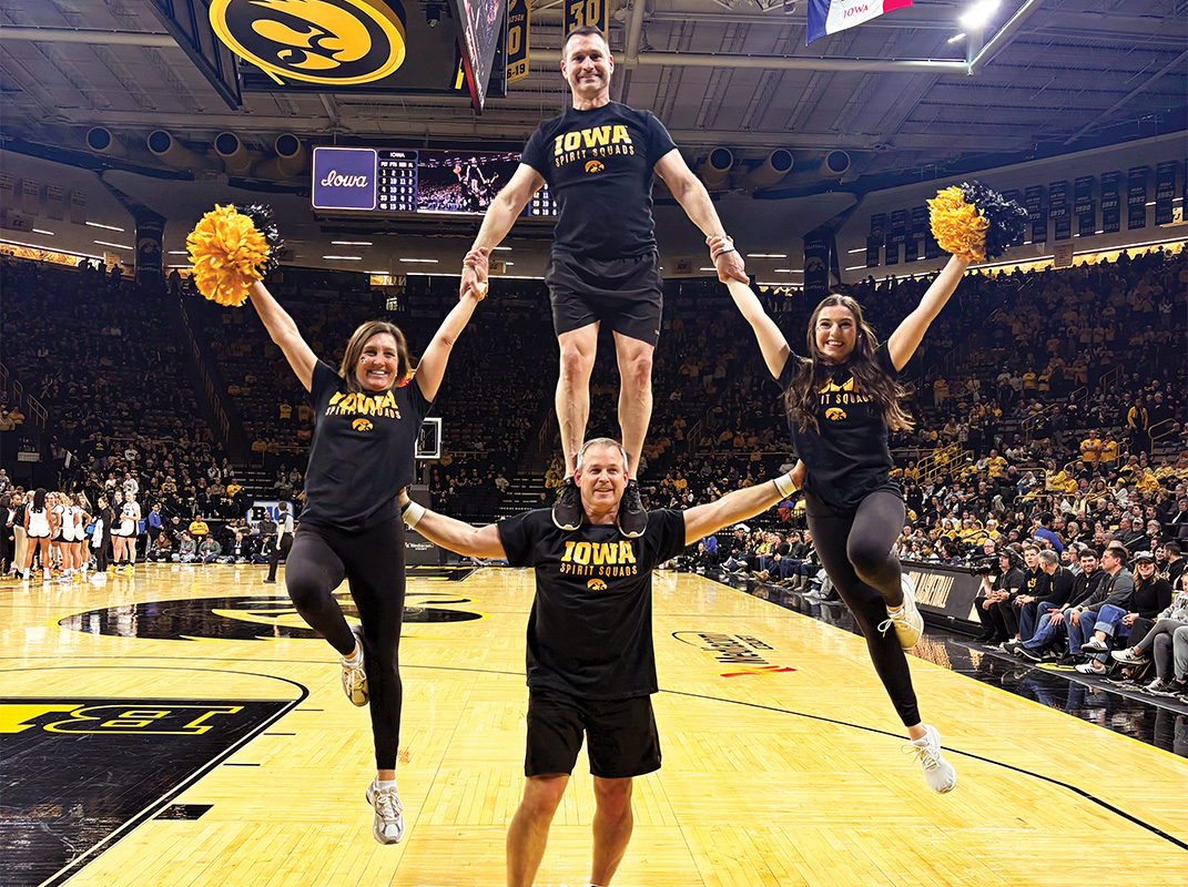 Joe Froehlich (top), Paul Wolf (bottom), Trisha Brosius (left), and Marissa Young Wieting (19BA)