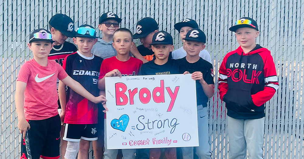 Brody's baseball teammates