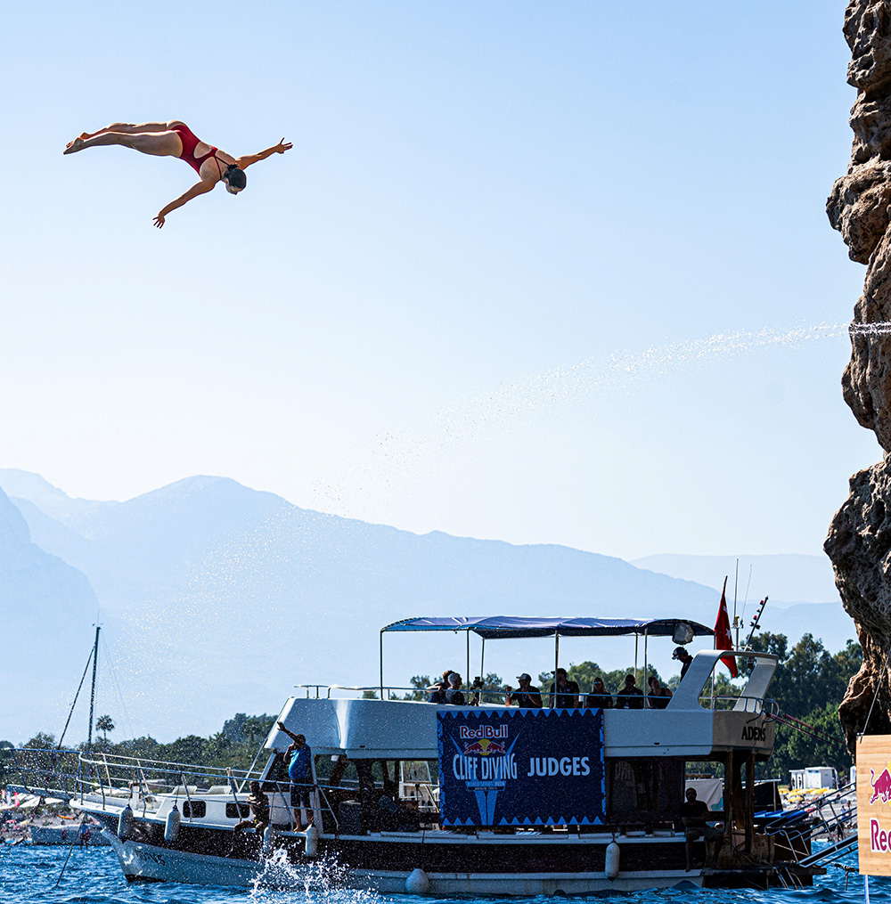 Zita Bernatsky took part in a cliff-diving program hosted by Red Bull in Austria and Turkey while in high school. Today, she's a sophomore diver at the University of Iowa.