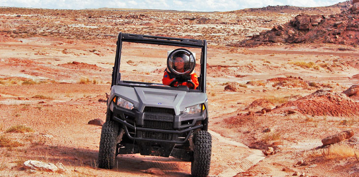 Popovaite driving a rover