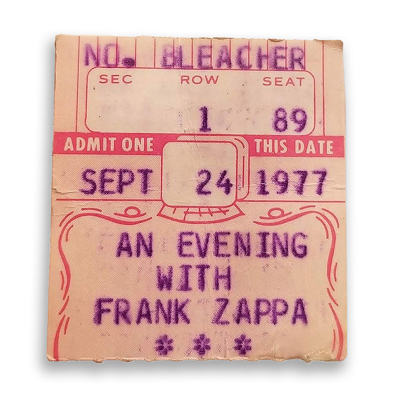 Frank Zappa Ticket