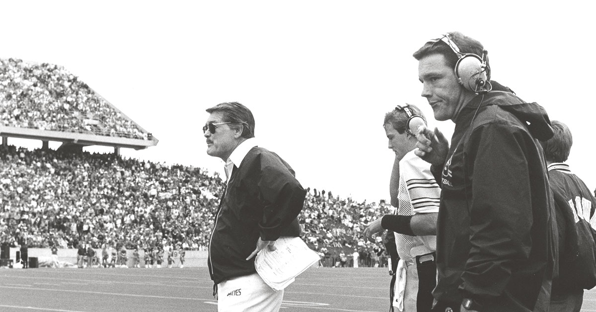 Hayden Fry and Kirk Ferentz