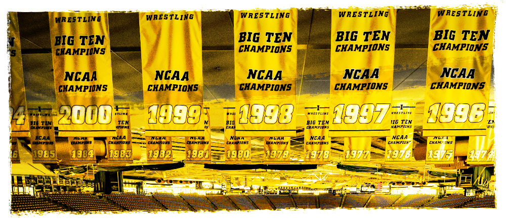 Banners in Carver Hawkeye Arena